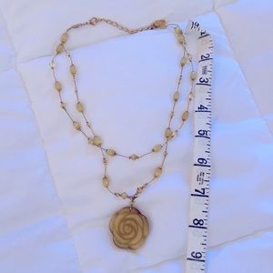 Beaded rose necklace